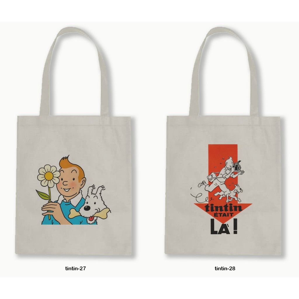 TOTE BAG BLACU 30X40 - TINTIN series.03