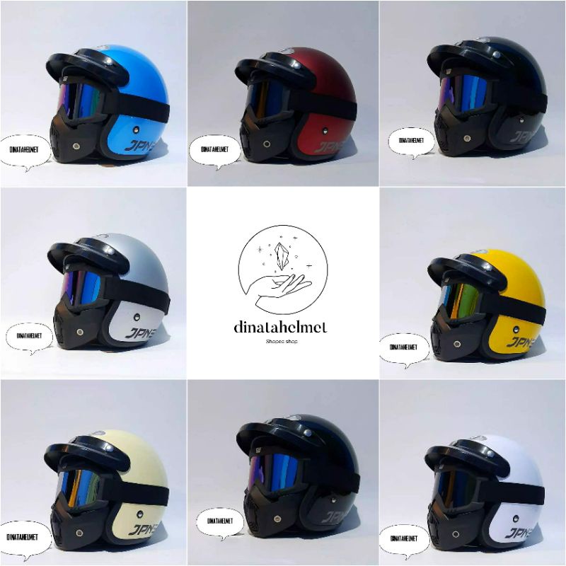 Helm Dewasa Bogo Jpn Original + Google Masker