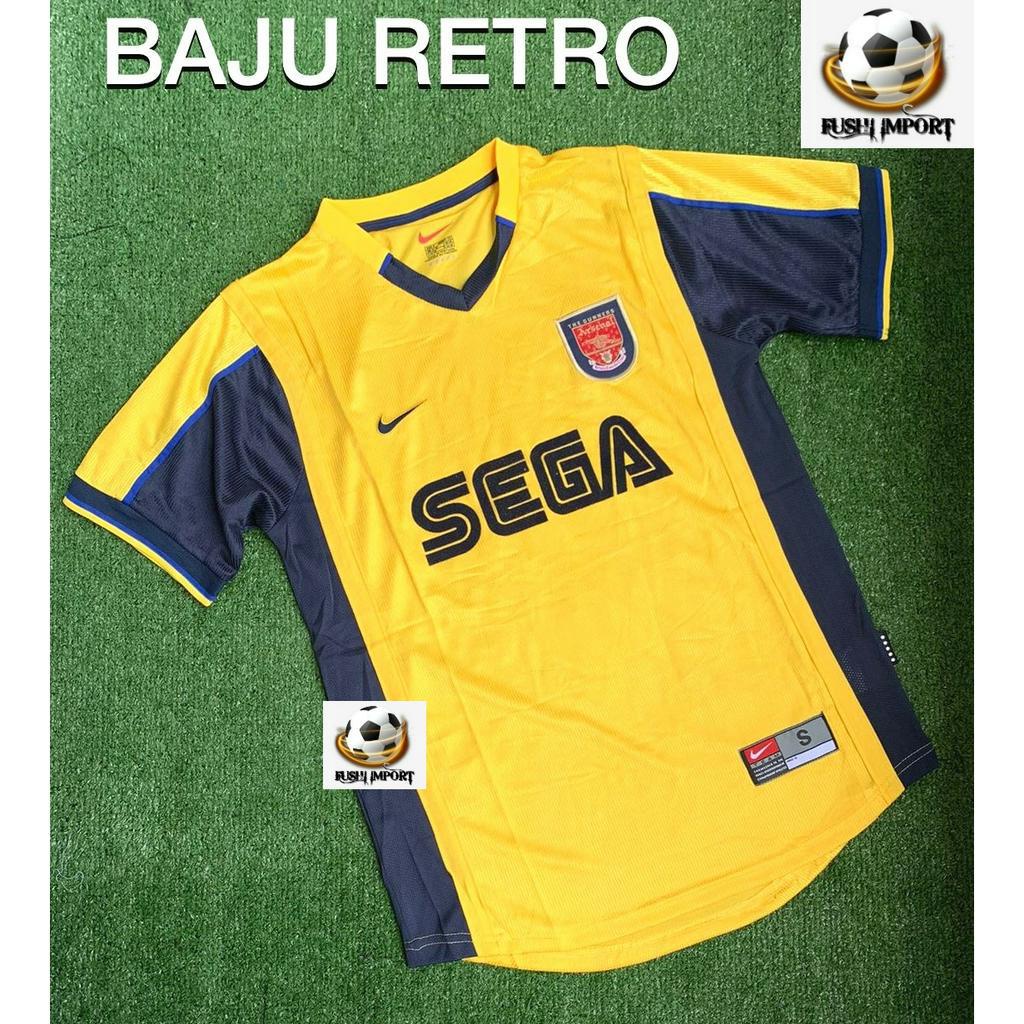 RETRO | Jersey Baju Bola Arsenall Away SEGA 1999 2001 Grade Ori