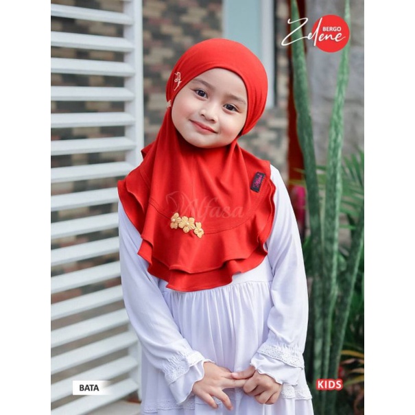 Terbaru, zelene bergo kids by Alfasa hijab