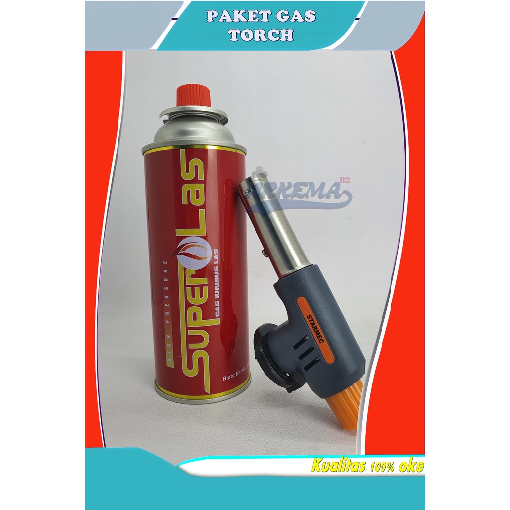 PAKET GAS TORCH | PORTEBLE GAS TORCH | BLANDER LAS SET + GAS | KEPALA LAS | ALAT BAKAR MAKANAN | SET PORTEBEL GAS
