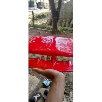 Air flow kap mesin mobil turbo universal (bahan fiber) - Airflow - Air scoop warna merah ferrari ayl