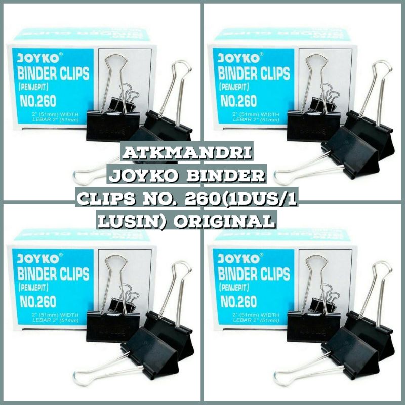 

JOYKO BINDER CLIPS NO. 260 (1DUS /1LUSIN) ORIGINAL NEW