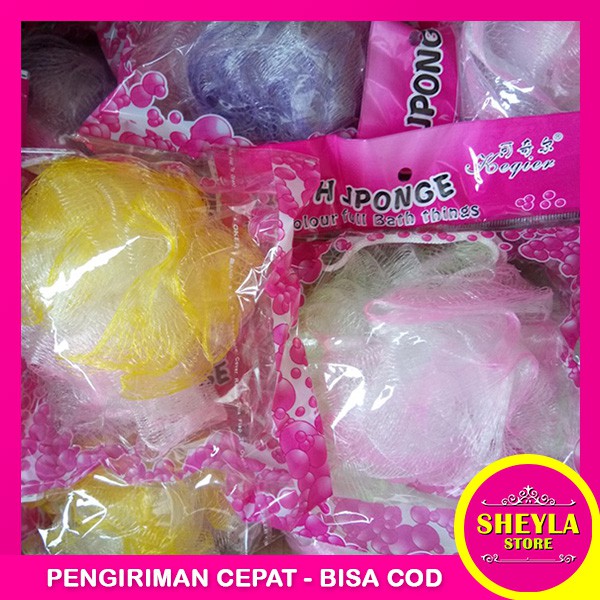 Spons Mandi Rainbow Besar / Spons Mandi Murah Unik / Bath Sponge Lembut / TS-6