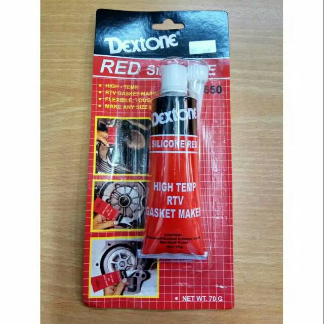 RED SILICONE DEXTONE / LEM SILIKON MERAH LEM KACA KAYU KERAMIK BESI PLASTIK