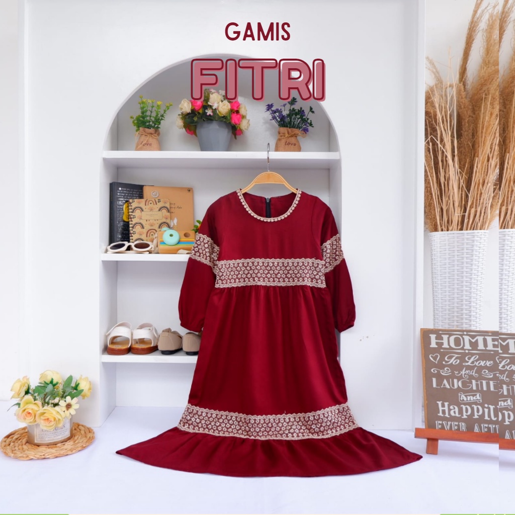 4-8TH GAMIS ANAK FITRI LONG DRESS ANAK PEREMPUAN GAMIS ANAK PEREMPUAN