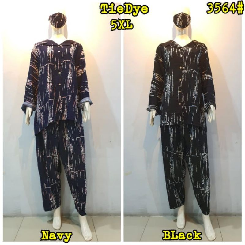 JOSJOLI_STORE/3564 Setcel Rayon/Stelan Rayon Wanita Dewasa Super Jumbo XXL 5XL Free Masker/Busui