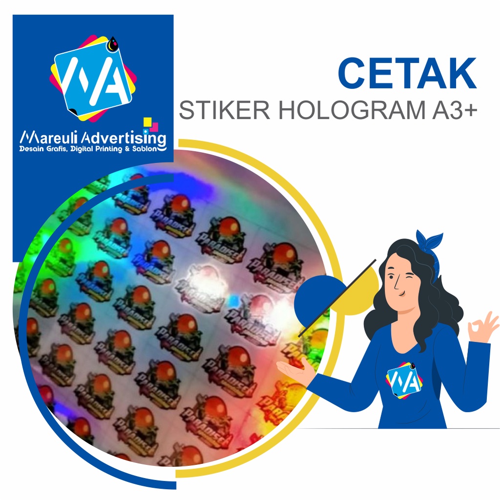 Cetak Stiker Hologram A3+