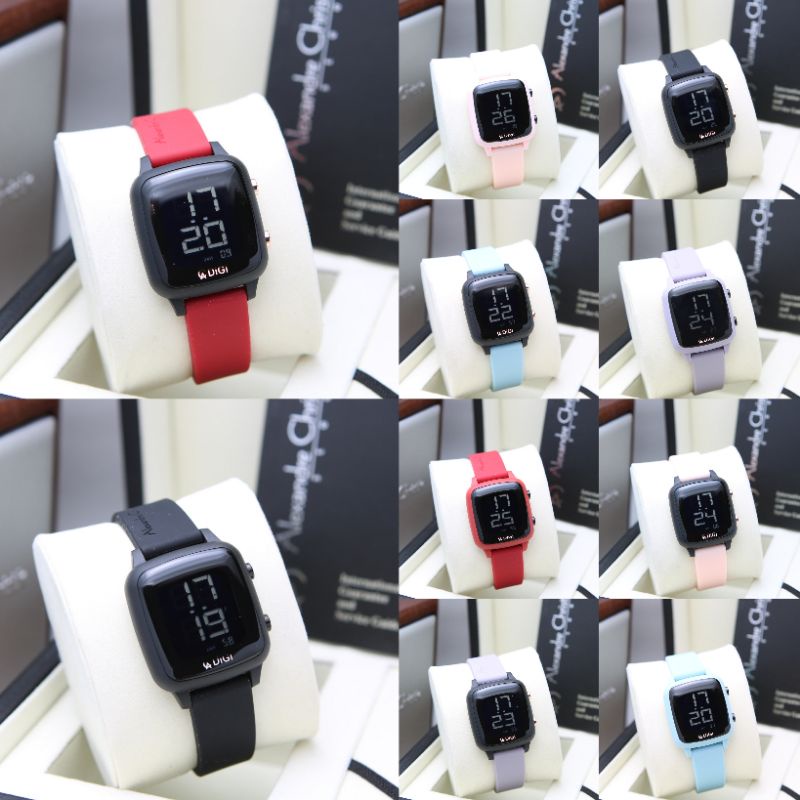 JAM TANGAN WANITA ALEXANDRE CHRISTIE AC9369 / AC 9369  /AC 9392  / AC 9384 DIGITAL RUBBER ORIGINAL G