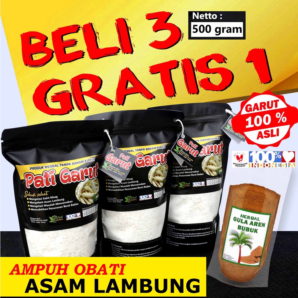 

Tepung Pati Garut Beli 3 Gratis 1 Ampuh Obati Asam Lambung Asli dari Umbi Irut/garut Murni