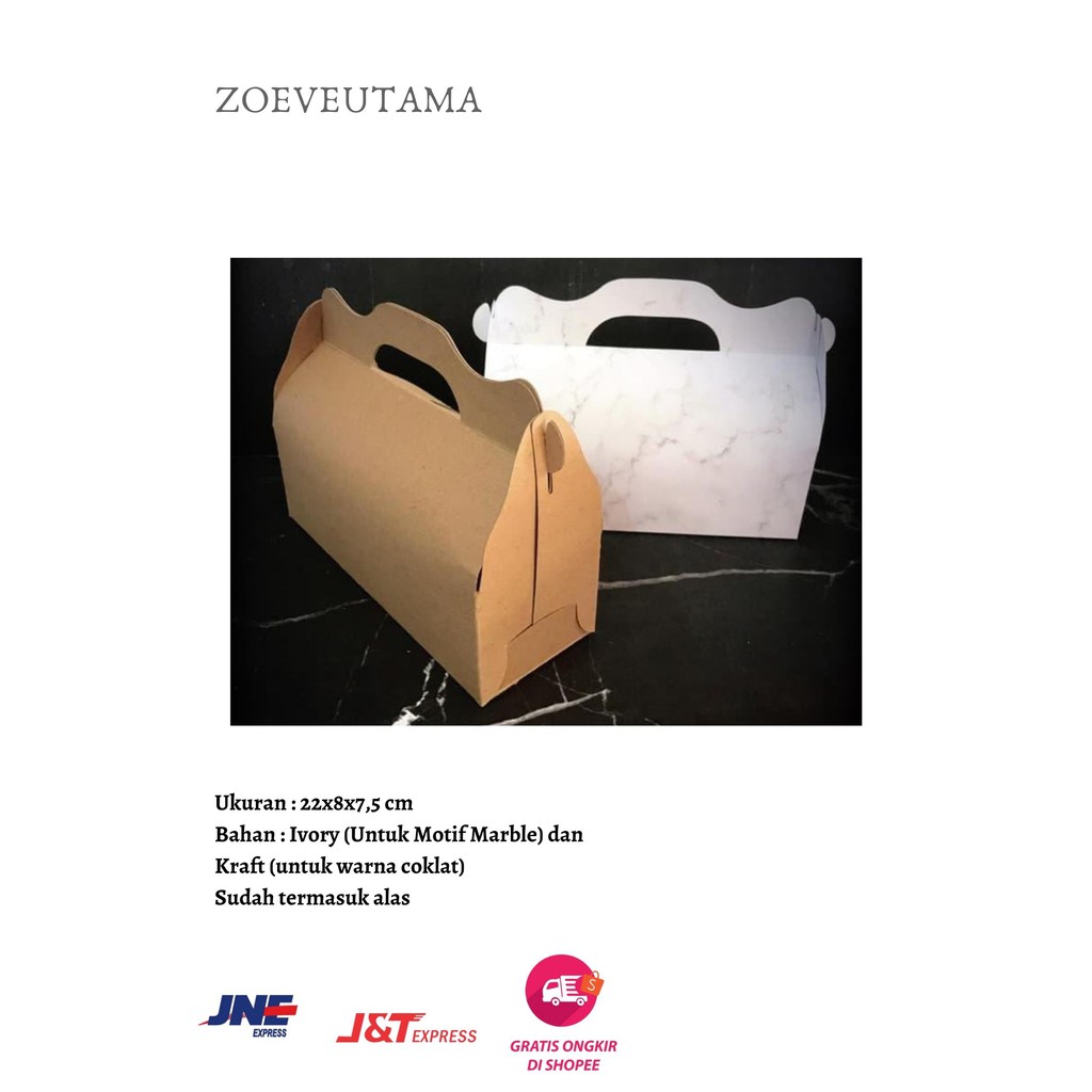 

Dus Box Packaging Bolu Gulung 22x8x7,5cm