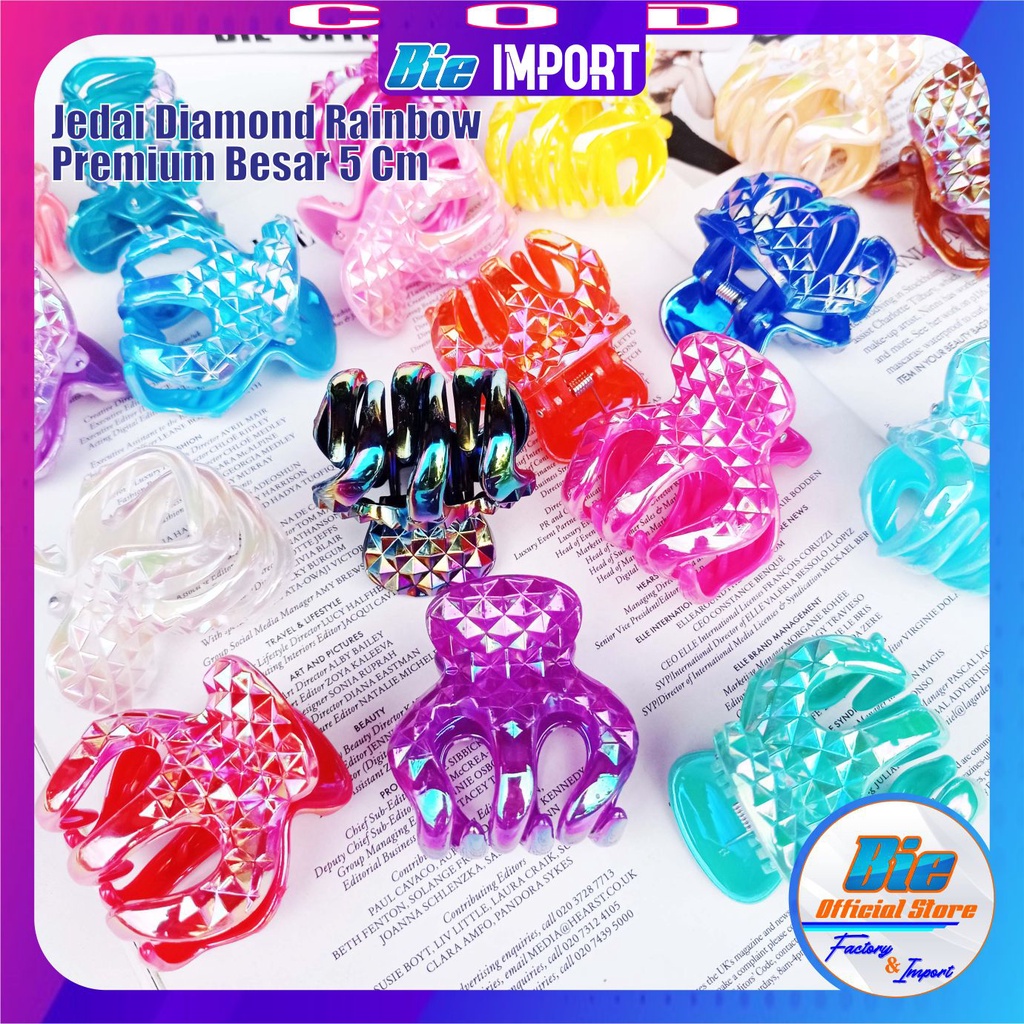 Jepit Jedai Bangkok Ori Besar Model Diamond Color Premium Impor Best Seller