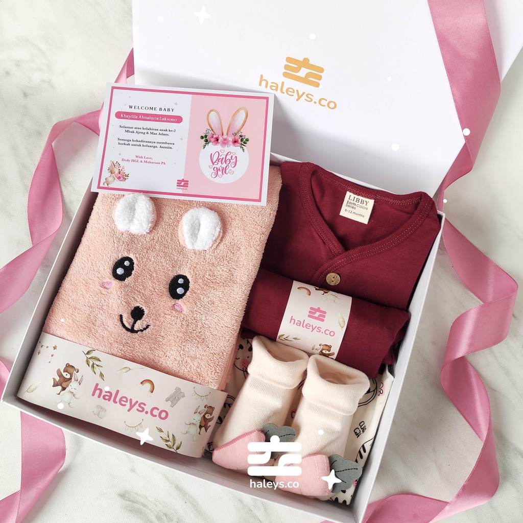 Boys/Girl Baby Hampers 0-12 months/ Hampers bayi newborn/ Kado bayi/ Babyboy Gift / Kado Lahiran / Giftbox / Kado Bayi Perempuan / Girl Hampers baby / Kado bayi laki laki / Haleys.co-Ruby Girl
