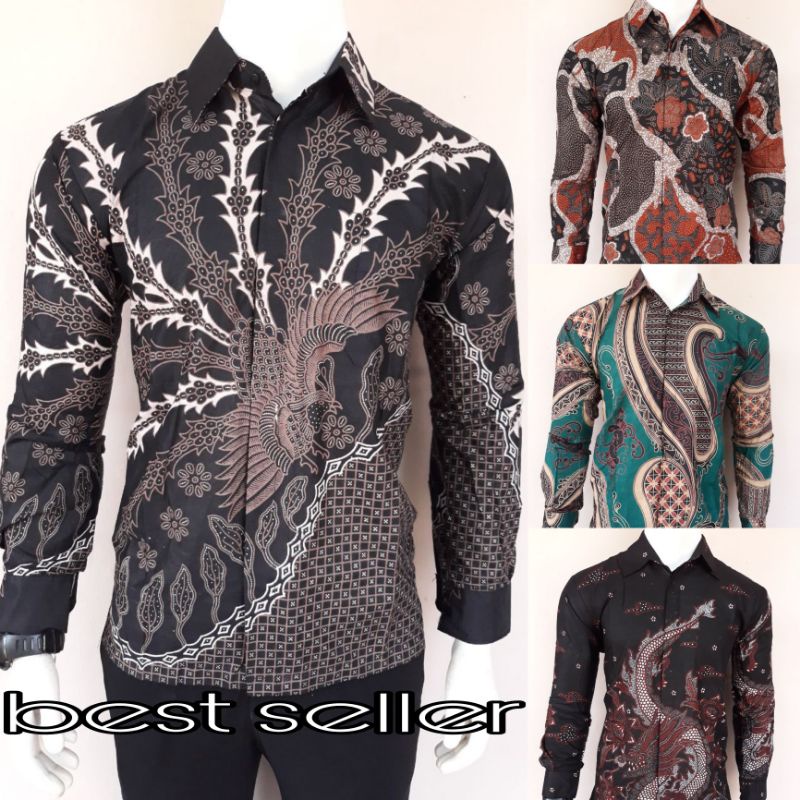 NEW ARRIVAL DISTRO BATIK PRIA BORDIR SOGAN HRB026 BATIKAF