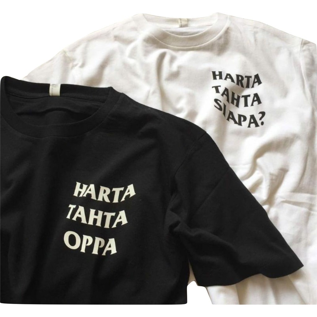 Tshirt Baju Kaos Distro Harta Tahta Nama Custom Suka - Suka / Kaos Distro Pria Wanita