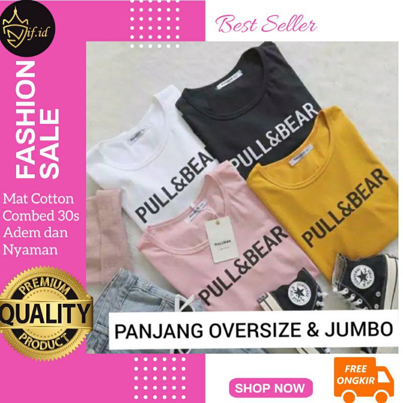 Longsleve Crewnek Kaos Atasan Ootd Remaja Wanita Cwe Oversize Jumbo Lengan Panjang Premium Terbaru