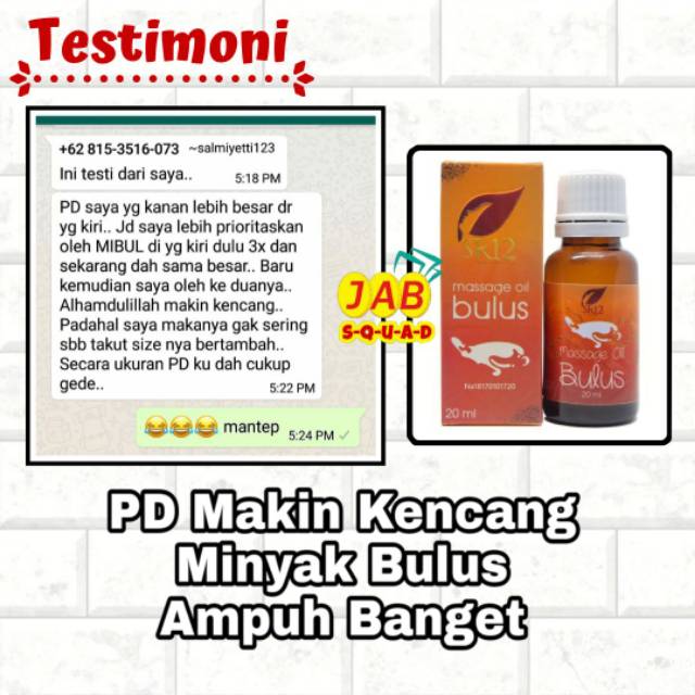 Minyak Bulus Sr12 Asli Original Tidak Bau Amis Aroma Therapy Melati Bpom Terbukti Ajaib Ampuh Herbal Shopee Indonesia