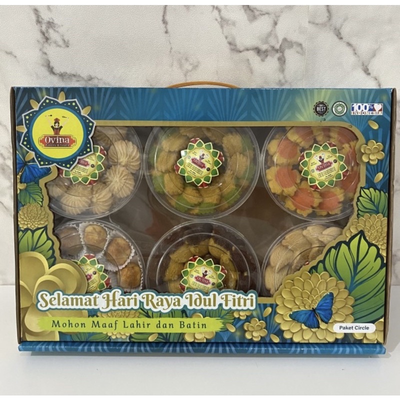 

Paket Kue Kering Hampers Lebaran Merek Ovina Circle