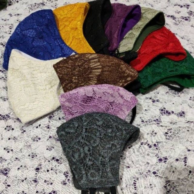 Super Murah Masker Brokat Duckbill 3 Ply Nyaman Aneka Motif dan Warna