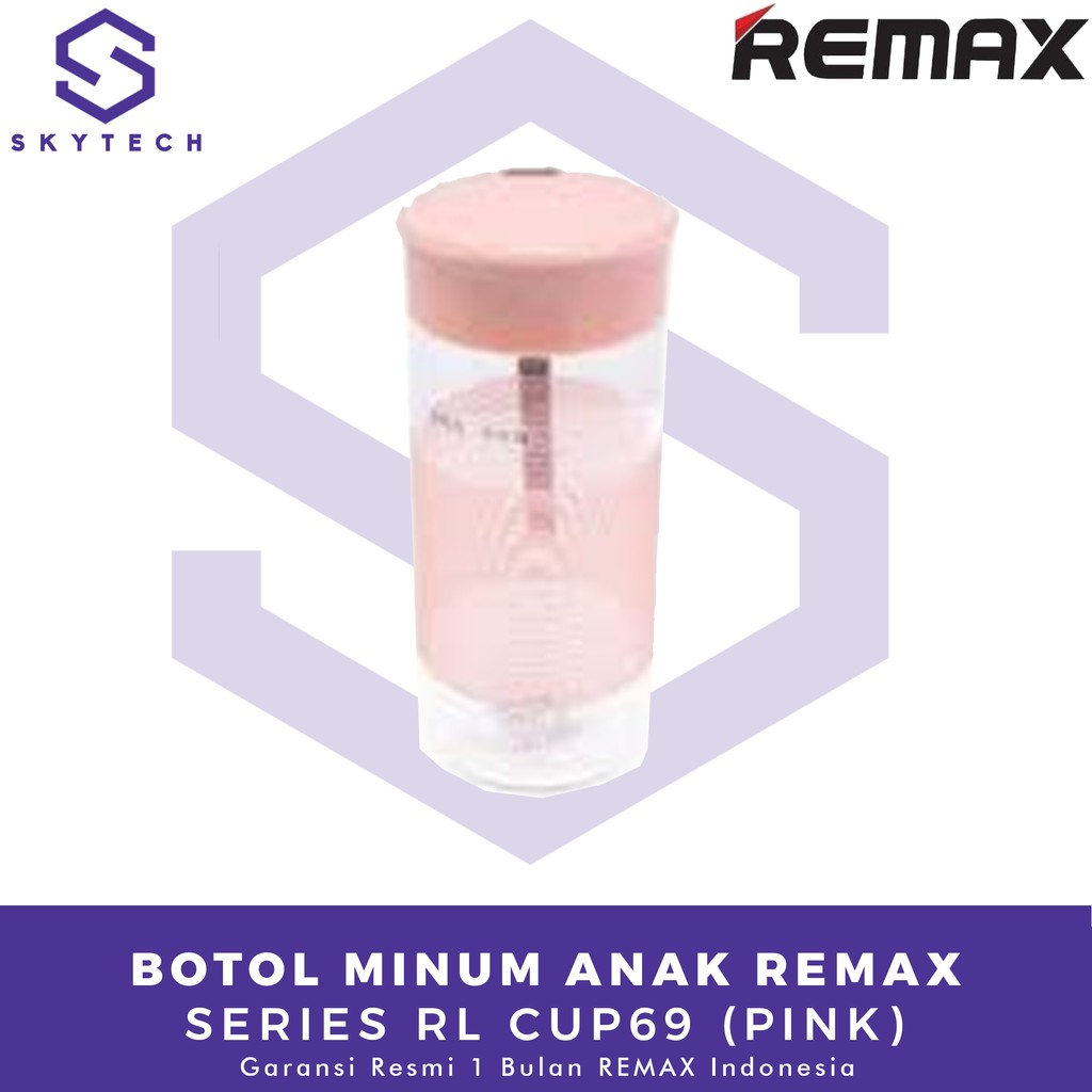 BOTOL MINUM ANAK REMAX LIFE DREAM PINK RL CUP69 ORIGINAL GARANSI RESMI