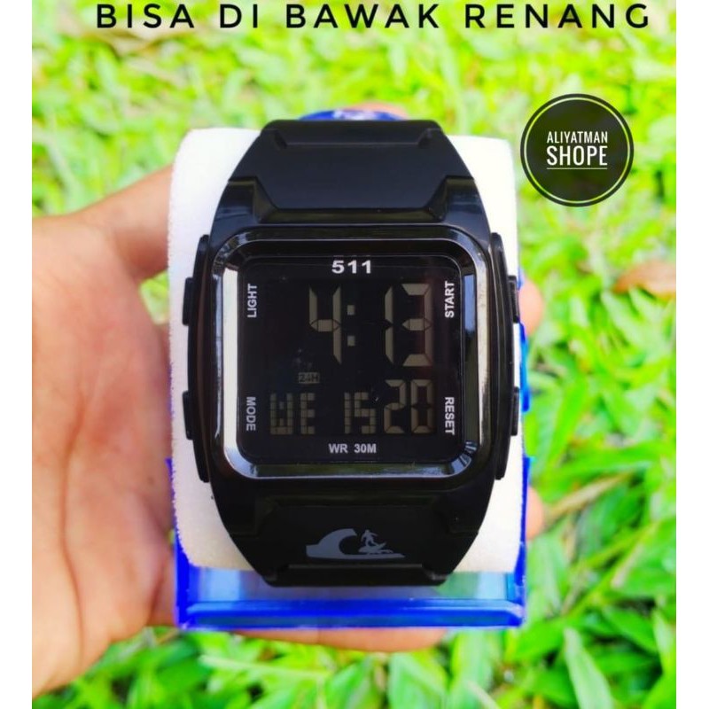 JAM TANGAN PRIA DIGITAL SEGI EMPAT SIMPLE TAHAN AIR