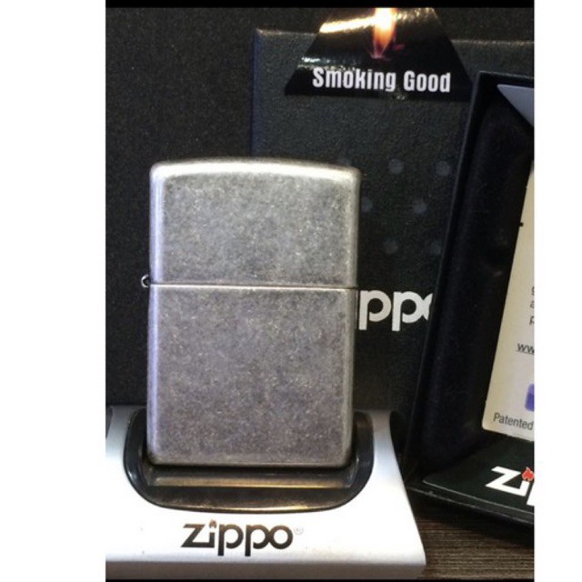 Original Zippo 121FB Silver Antique Plate