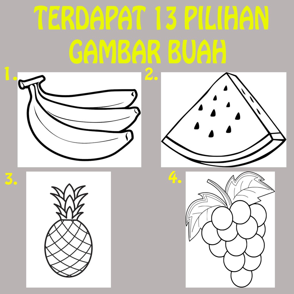 

[ BISA COD ] GAMBAR MEWARNAI BUAH | GAMBAR MEWARNAI ANAK