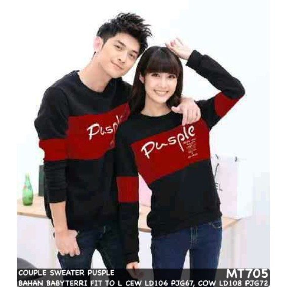 SWEATER COUPLE/SWEATER PASANGAN/BAJU COUPLE/BAJU PASANGAN PUSPLE