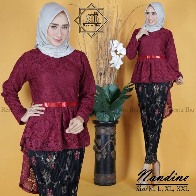 SETELAN KEBAYA /KEBAYA BROKAT /SETELAN BROKAT / KEBAYA MODERN / KEBAYA WISUDA /KEBAYA PINGUIN /-1