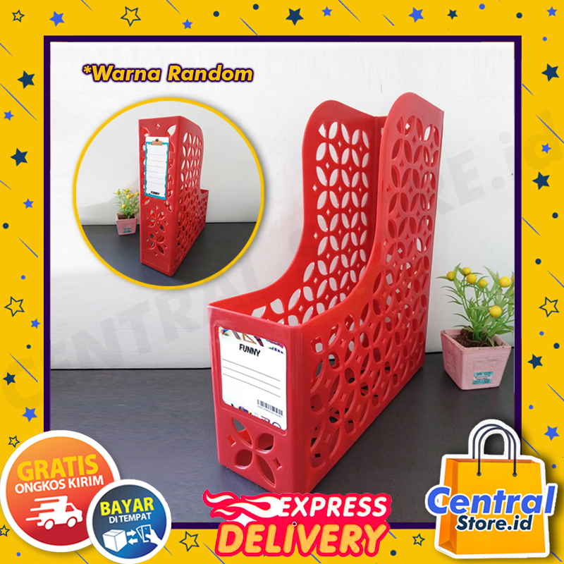 

Rak Map Dokumen Penyimpanan Buku Majalah Brosur Kertas - Warna Random ZC