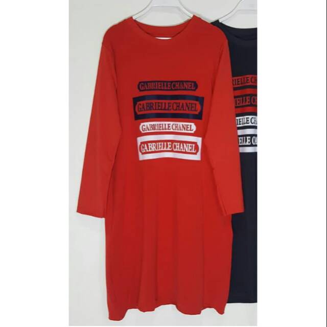 Dress/ tunik gabriel chanel merah
