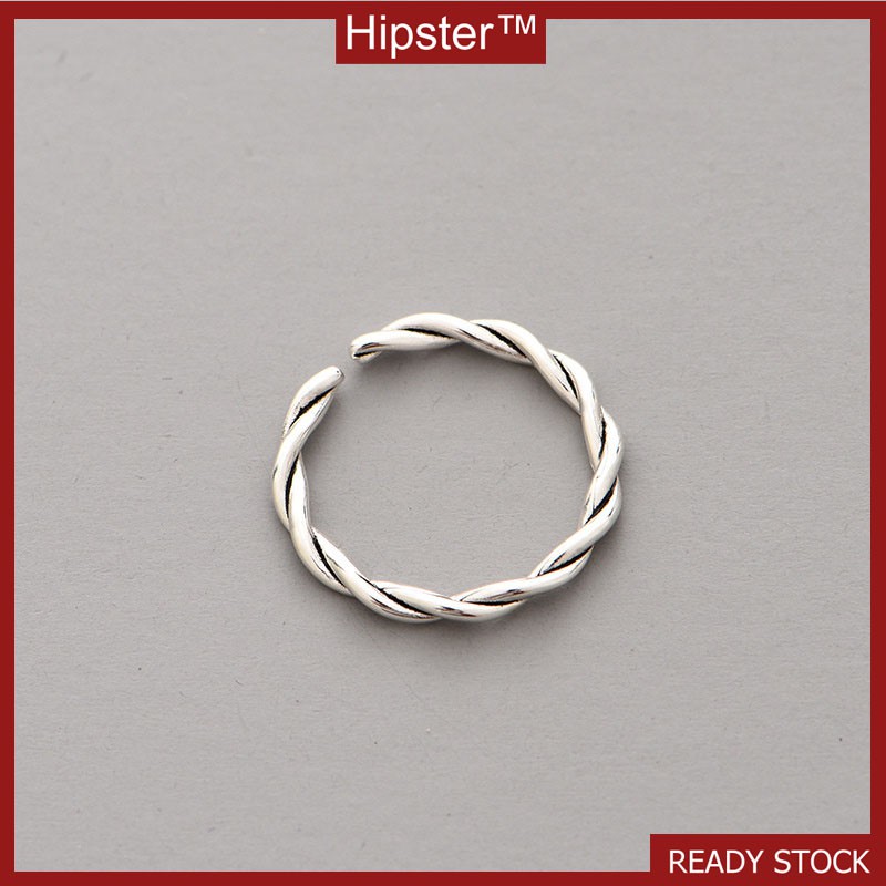 Hot Sale Fashion Creative Design Twisted String Couple Adjustable Ring