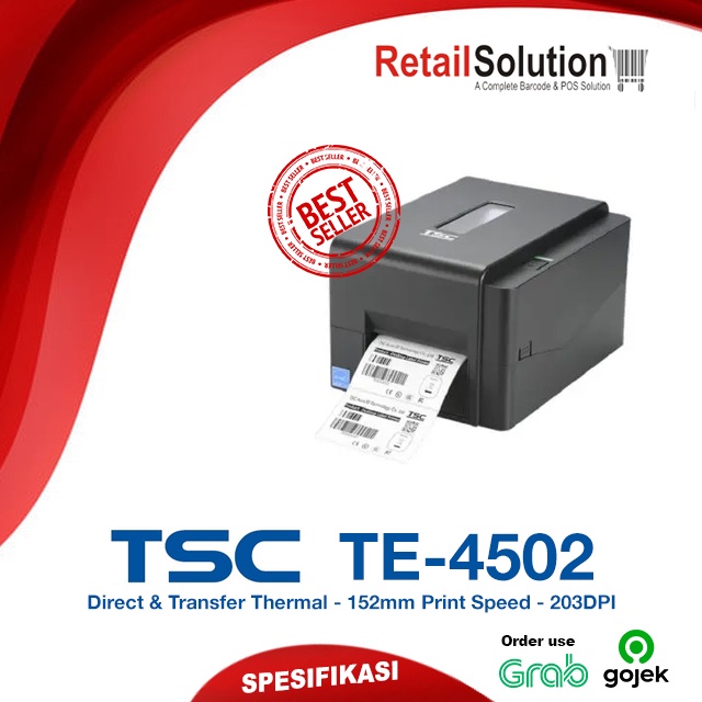 Printer Barcode Label - TSC TE4502 / TE-4502 203 DPI