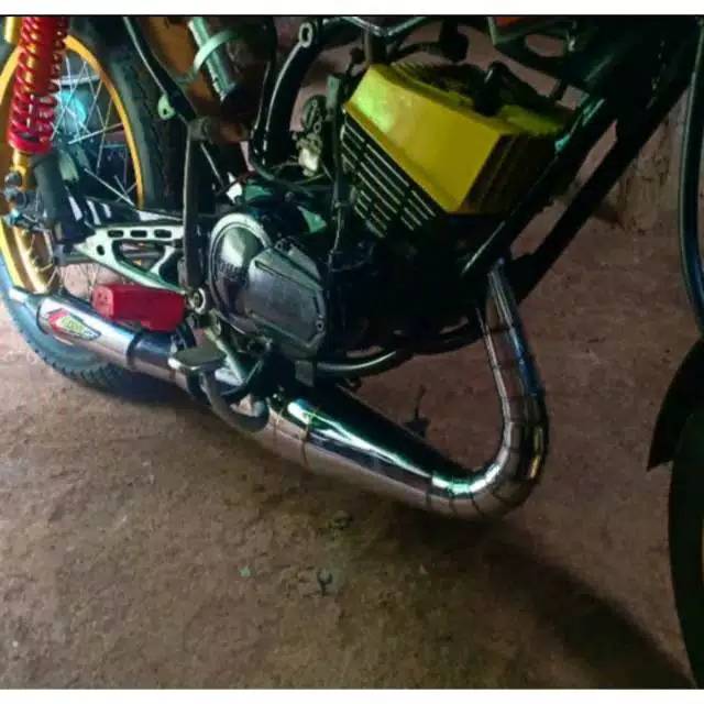 Knalpot RX KING KOLONG 3V3 RX KING TELO KOLONG RX KING CREAMPIE  SUARA GARING