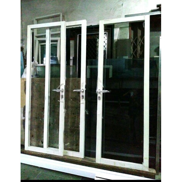 Pintu Aluminium Swing Kaca, Pintu Lipat Geser, Pintu Sliding, Partisi Aluminium, Jendela, Dll