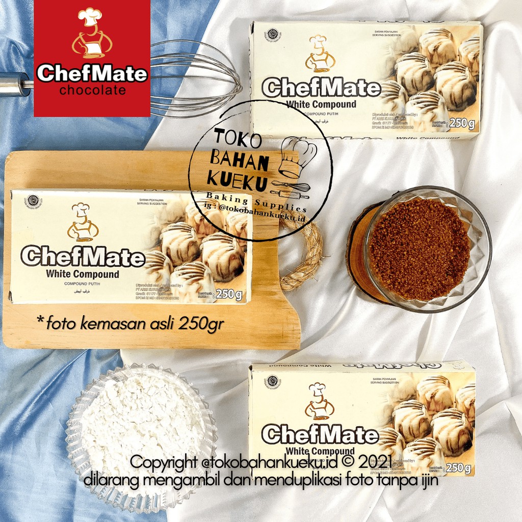 

CHEFMATE White Chocolate Compound Cokelat Coklat Putih Baking 250 gr