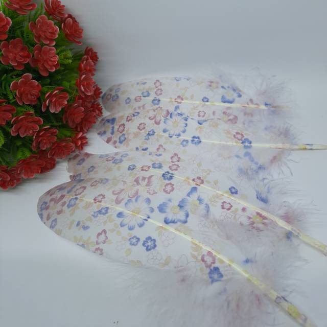 BULU AYAM PRINTING KARAKTER / BULU WARNA WARNI /PRAKARYA ANAK