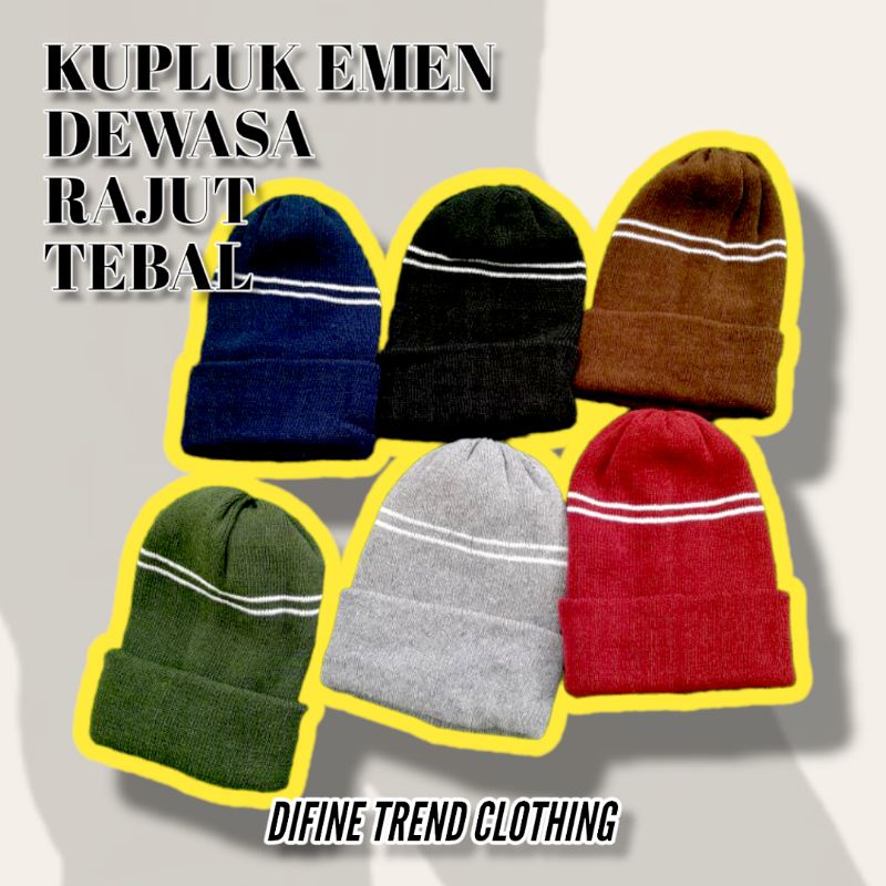 KUPLUK DEWASA RAJUT - RAJUTAN TEBAL / KUPLUK EMEN