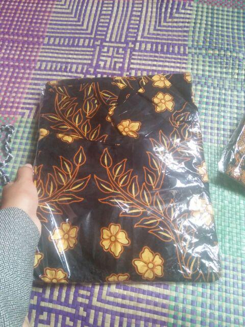 Asifa Batik Hrb026 Kenongo Kemeja Tosca Pendek Pekalongan Padi M L Xl Sogan Tulis Halus Kemeja Batik