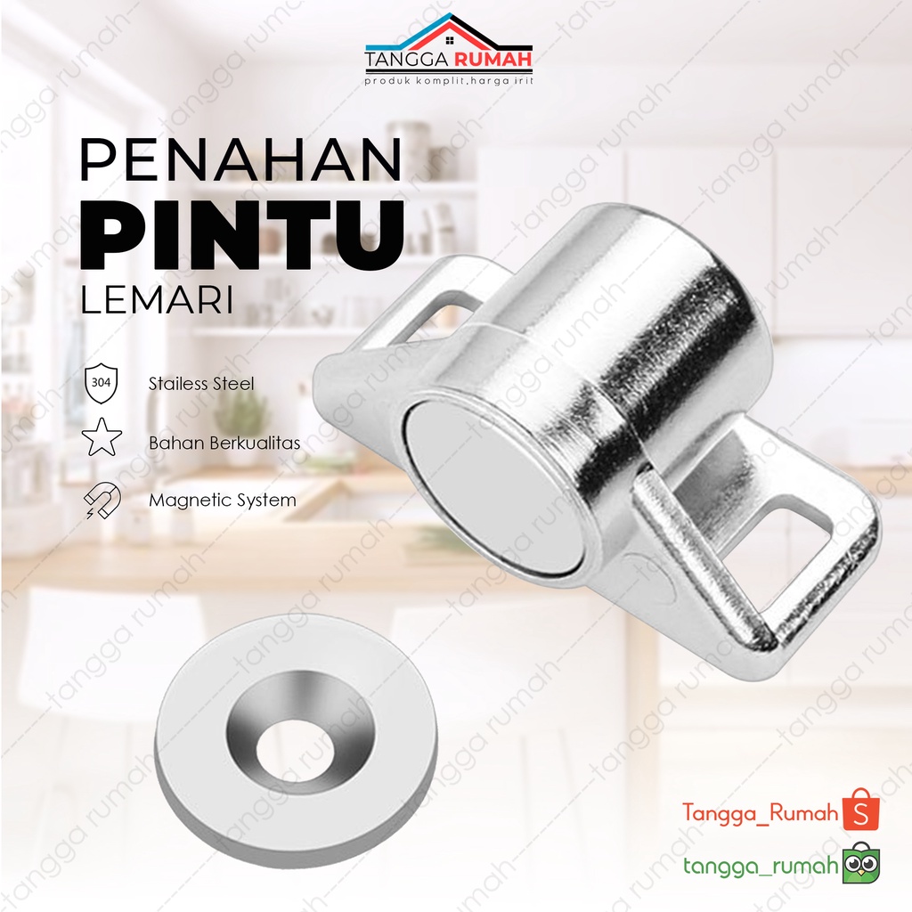 Jual Kunci Penahan Tutup Pintu Rumah Kaca Lemari Lemari Pakaian Jendela Magnetik