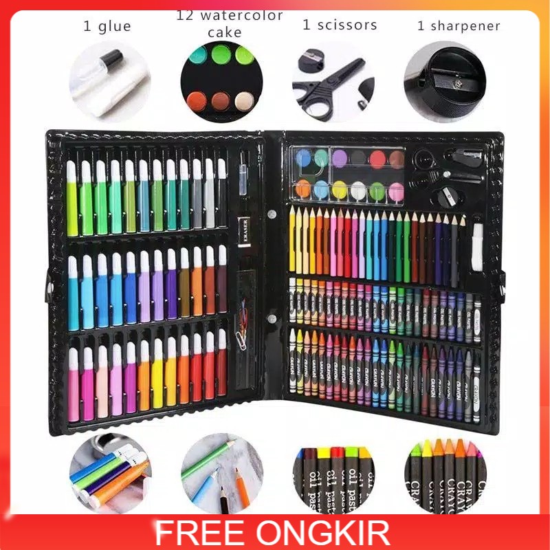 

PROMO Crayon set cat minyak warna pastel untuk anak mewarnai isi 150pc komplit MURAH