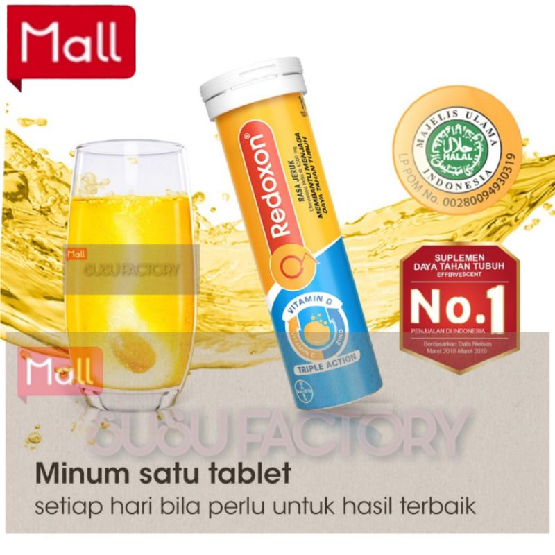 REDOXON TRIPLE ACTION VITAMIN C, VITAMIN D, DAN ZINC 10 TABLET