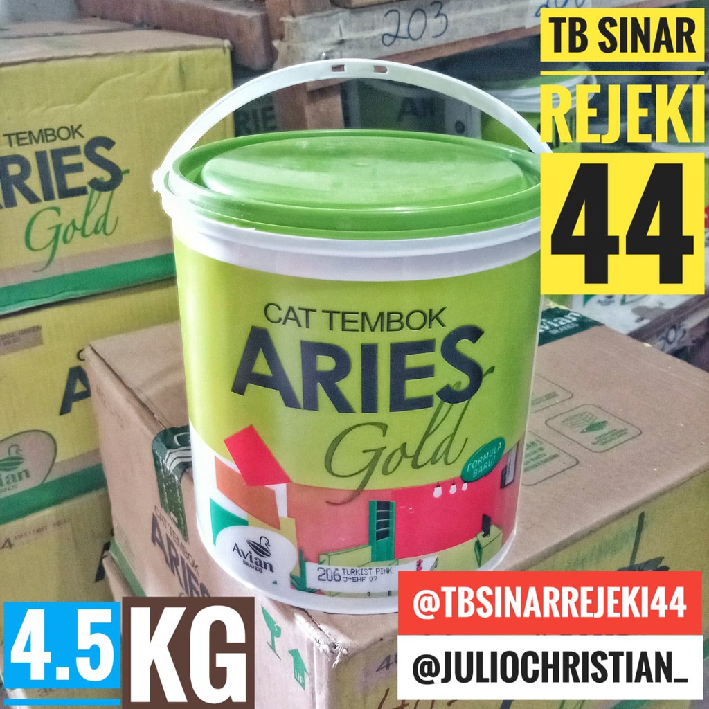  ARIES  GOLD Galon 4 5  KG  Cat  Tembok  Dinding Plafon INTERIOR 