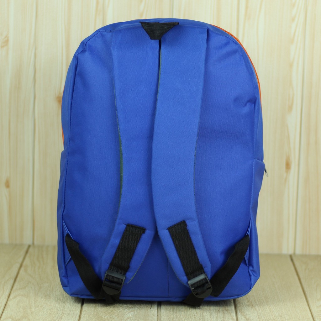 Tas Ransel Distro Elite Biru Back Pack Pria Wanita Kekinian Keren Kece Bahan Tebal Kuat Berkualitas