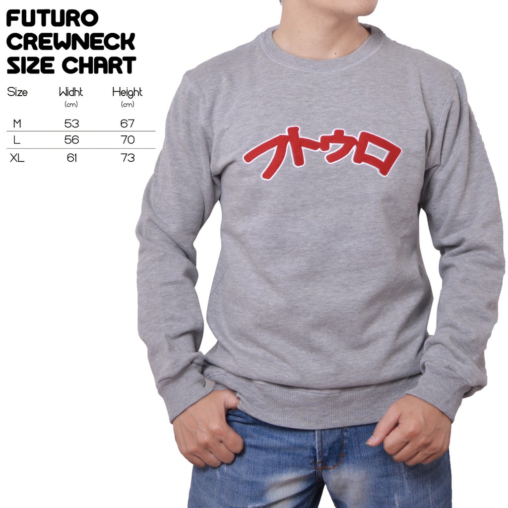 Sweater crewneck pria wanita Misty Japan