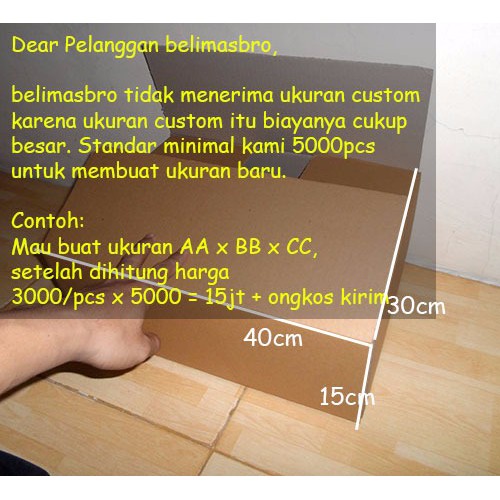 

FRESH Kardus Karton Box Boks Polos 40 x 30 x 15 isi 8pcs ISTIMEWA