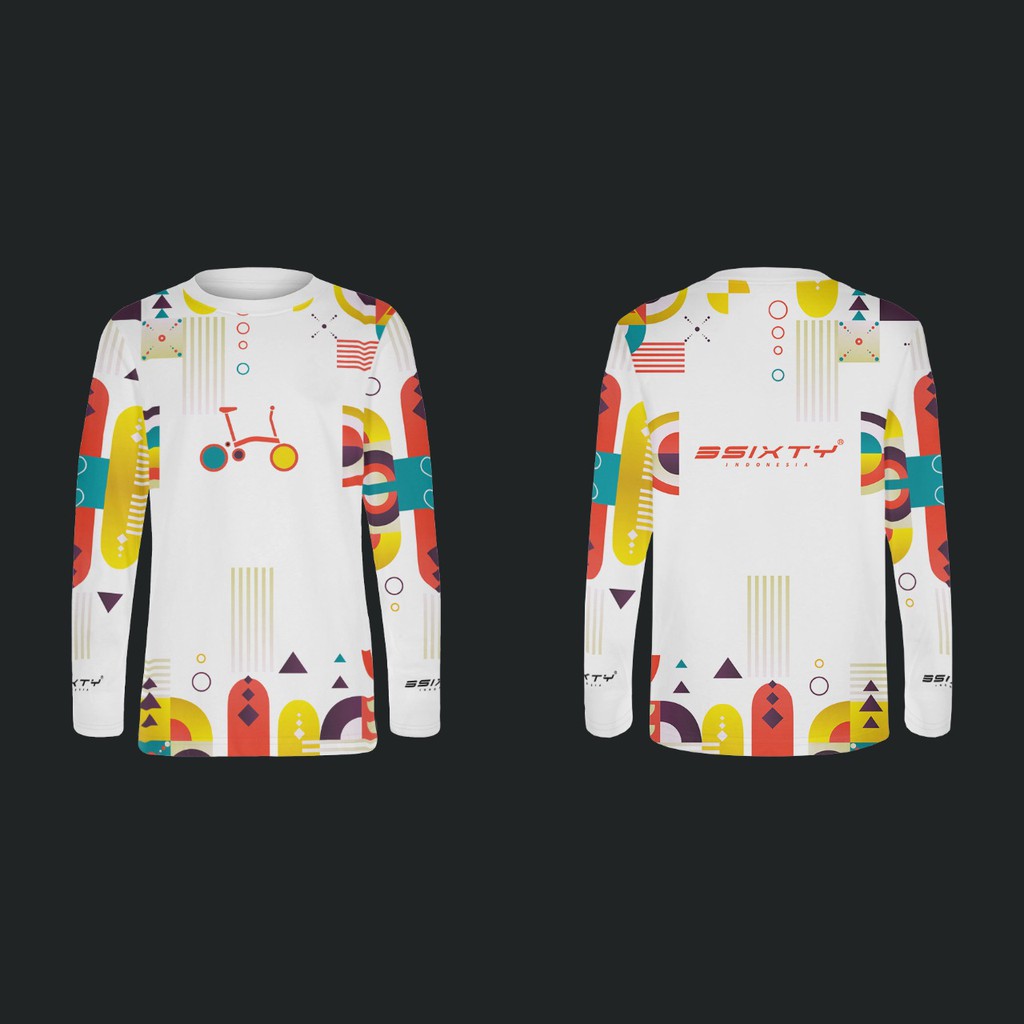 JERSEY 3SIXTY GEOMETRY-BLACK-LONG SLEEVE - PEMIUM