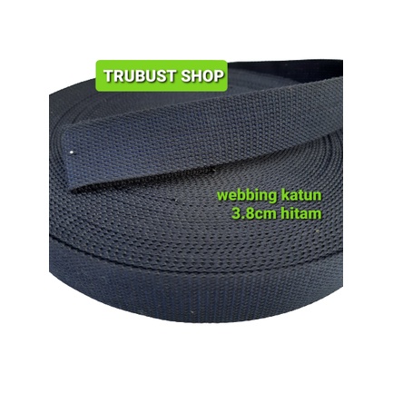 tali webbing katun webbing tas ukuran 3.8cm jual per roll