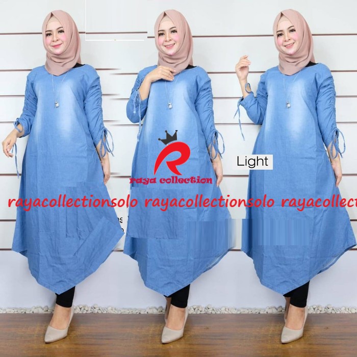 MEIDINA TUNIK /TUNIK JEANS NINEA TUNIK WANITA