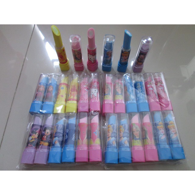 

Penghapus Pensil Model Bentuk Lipstick Lipstik Motif Karakter